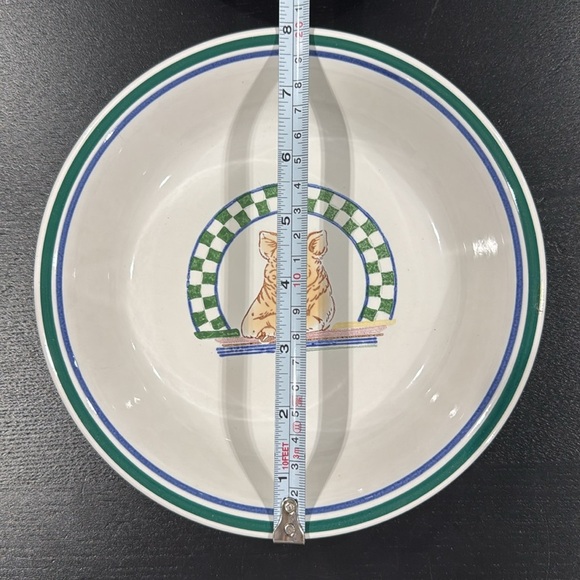 Century Stoneware Fannie's Farm Serving Bowl and 4 Plates Set - Picture 3 of 13